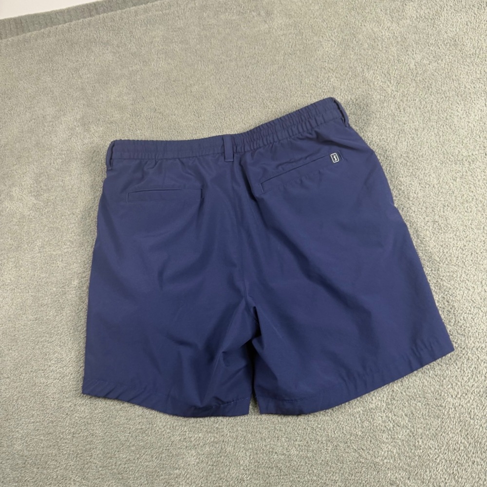 PGA Tour Mens Golf Shorts Navy Blue Elastic Waist Drawstring‎ Size 34 Athletic